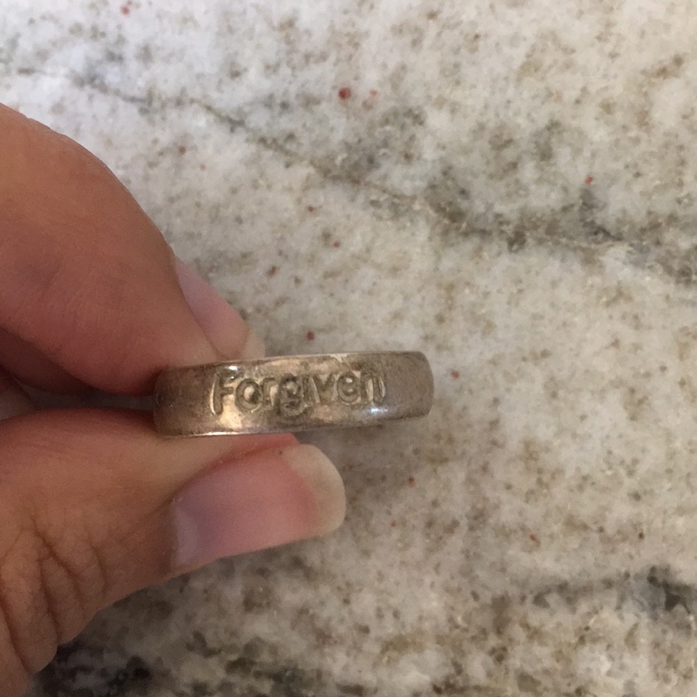 Sterling Silver ‘Forgiven’ Christian Ring - image 2